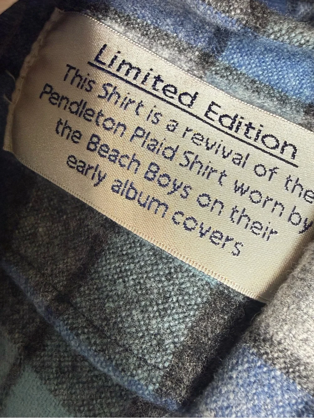 Pendleton Limited Edition Beach Boys Board Shirt Wool Plaid Medium
